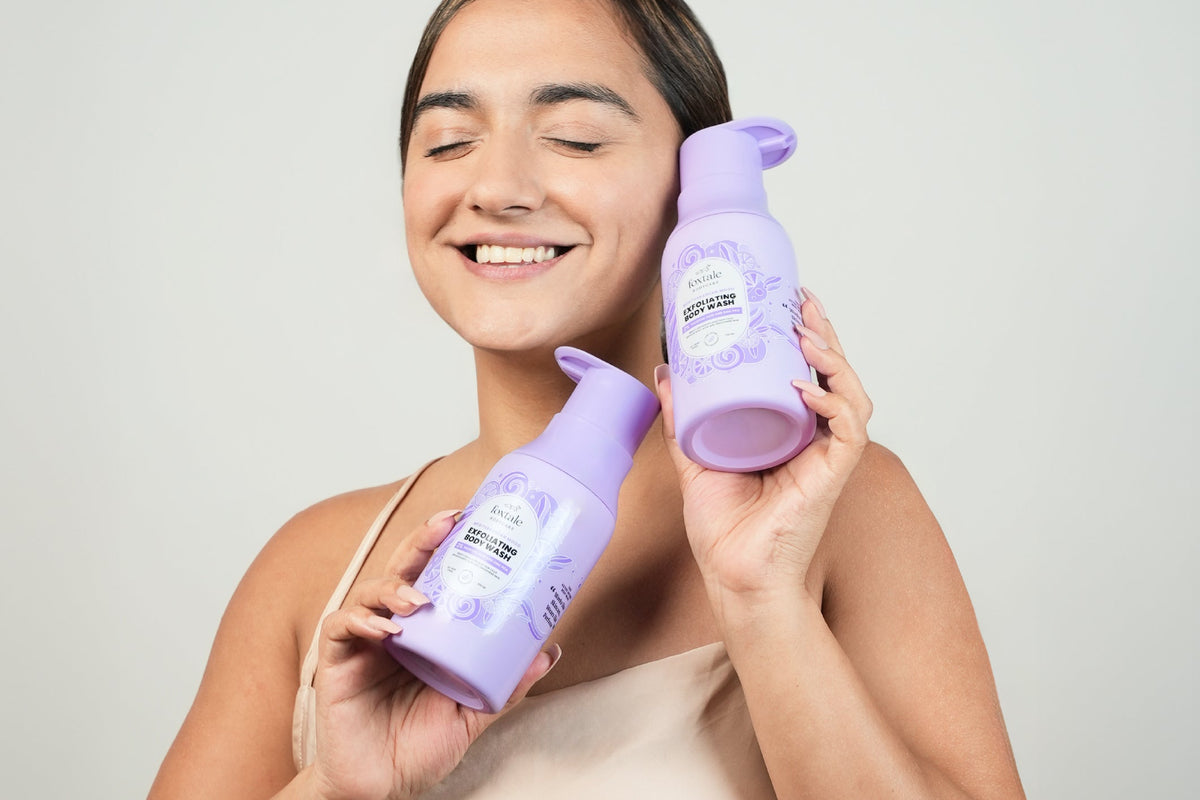 de-tan with exfoliating body wash