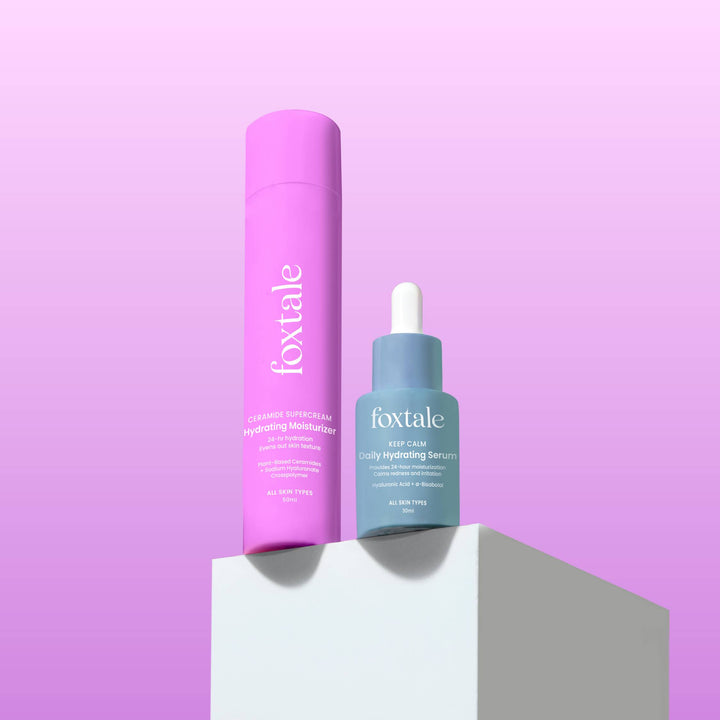 Deep hydrating serum and hydrating moisturizer